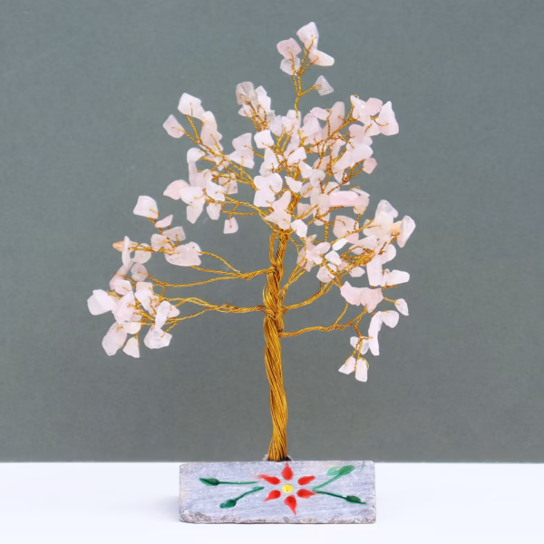 Rose Quartz Gemstone Tree - 160 Stones - Image 3