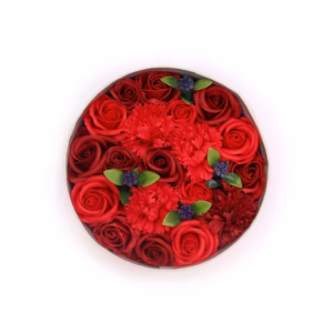 Boîte Ronde - Roses Rouges
