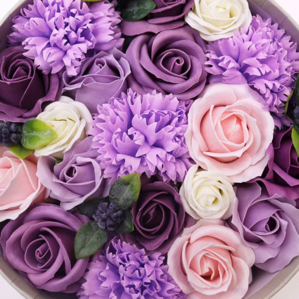 Rund Eske / Boks - Lavendel Rose &Amp; Nellik - Bilde 4