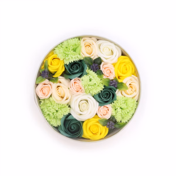 Round Box - Spring Celibrations - Yellow &Amp; Greens