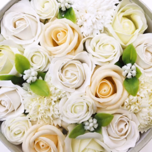 Caja Redonda - Bendiciones de Boda - Blanco y Marfil