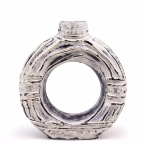 Rund Smultringformet Vase - Kremfarget 23 cm