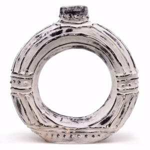 Rund Smultringformet Vase - Krem 30 cm