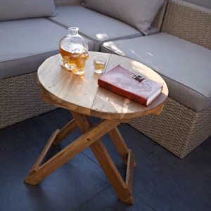 Round Folding Coffee Table - 50x50cm