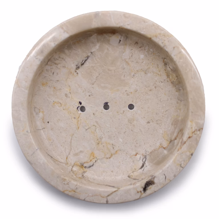 Round-Honey-Marble-Flat-Soap-Dish