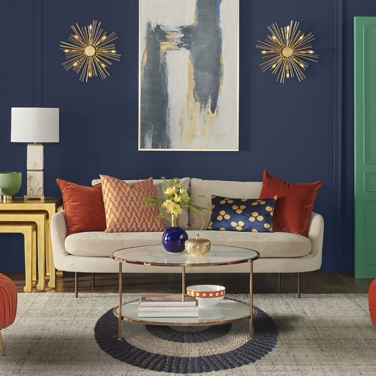 Round Seagrass Black & Tan - Circles - 1m