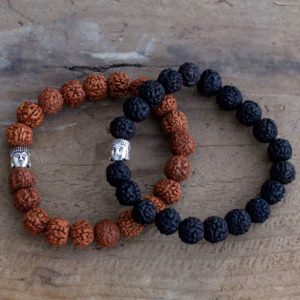 Rudraksha Buddah Bangle Mala - Mørk