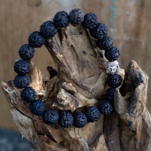 Rudraksha Buddah Bangle Mala - Mørk