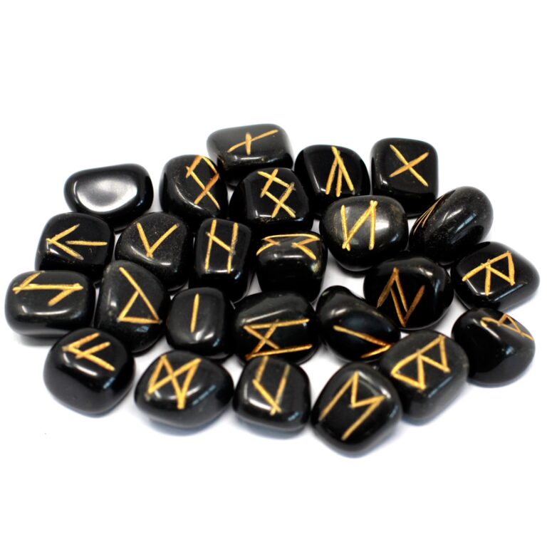 Runes-Stone-Set-in-Pouch-Black-Agate