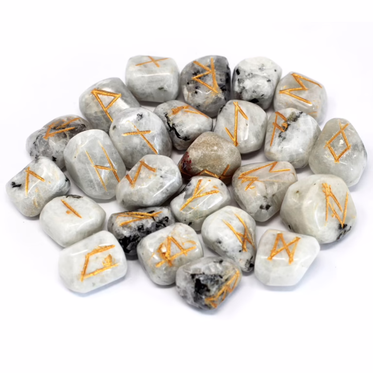 Runes-Stone-Set-in-Pouch-Rainbow-Moonstone