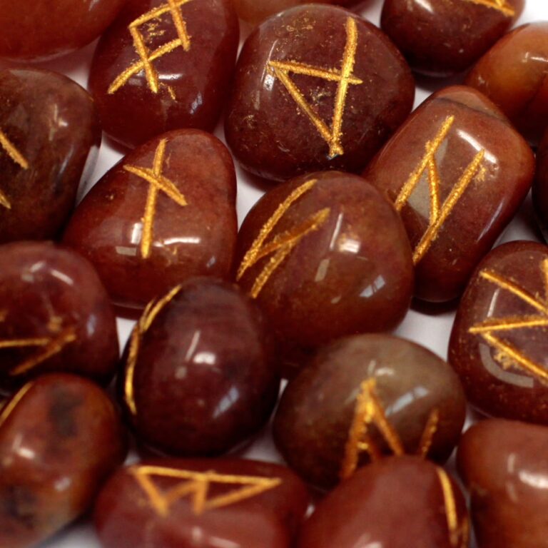 Runes-Stone-Set-in-Pouch-Red-Aventurine
