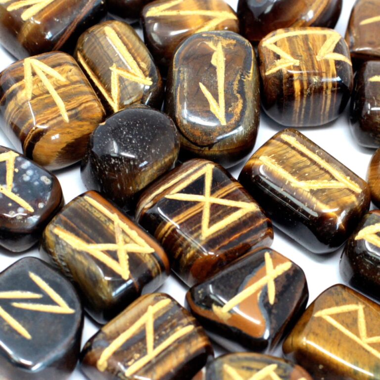 Runes-Stone-Set-in-Pouch-Tiger-Eye
