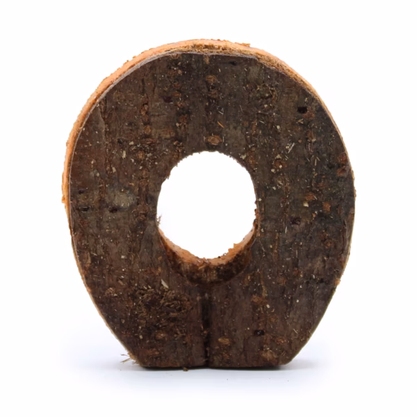 Rustikk Bokstav i Bark - "O" - 7 cm