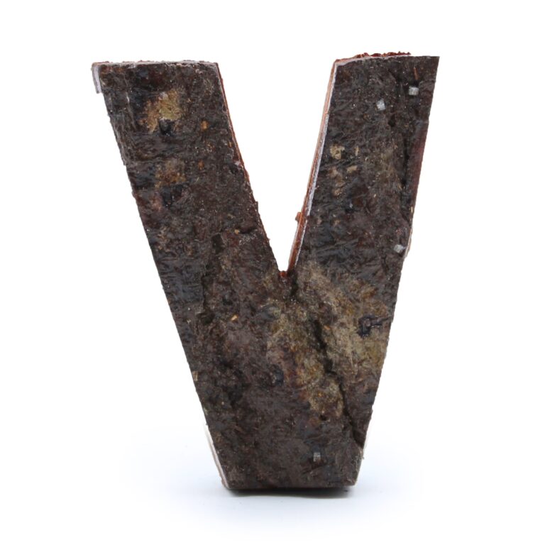 Rustic-Bark-Letter-V-7cm