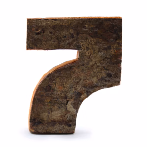 Rustikt Nummer i Bark - "7" - 7 cm