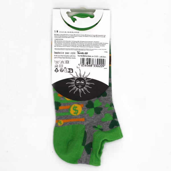 S/M Hop Hare Bambussokker Lav (36-40) - Lucky Socks - Bilde 3