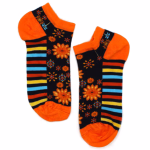 S/M Hop Hare Bambus Strømper Lav (36 - 40) - Mandala Blomster