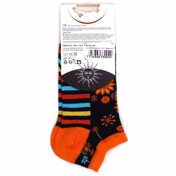 S/M Hop Hare Bambussokker Lav (36-40) - Mandala Flowers - Bilde 4