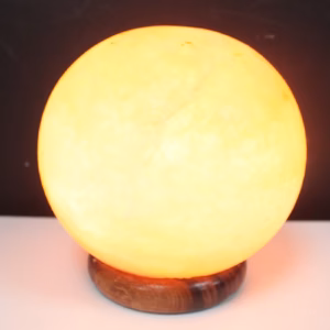 Saltlampa Boll - Stor Träbas