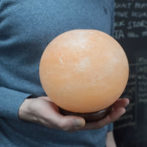 Saltlampa Boll - Stor Träbas