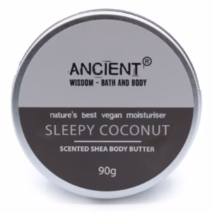 Sömnig Kokosnöt - Doftande Shea Kroppssmör 90g - Scented Shea Body Butter 90g