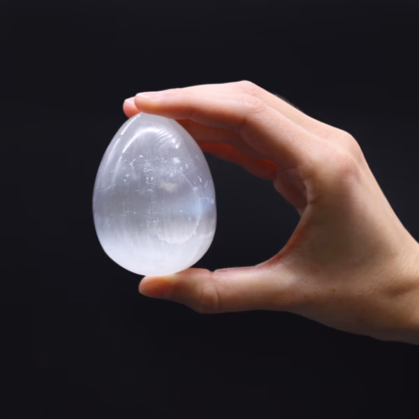Selenite Egg - 5 - 6 cm - Bilde 6