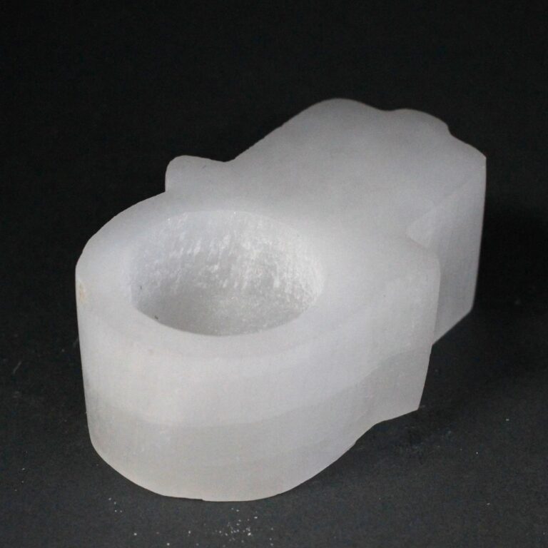 Selenite-Hamsa-Candle-Holder