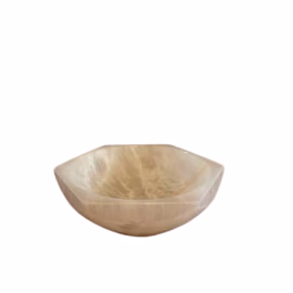 Selenitt Sekskantet Skål - 15 cm