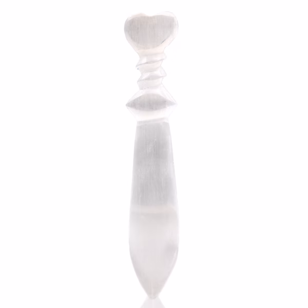 Cuchillo Ritual Selenita Lrg - Espiral (25Cm) - Imagen 3