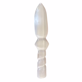 Selenite Ritualkniv - Spiral (25 cm) Stor