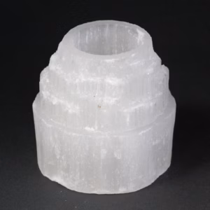 Selenitt Fjelltopp Lysestake - 8 cm