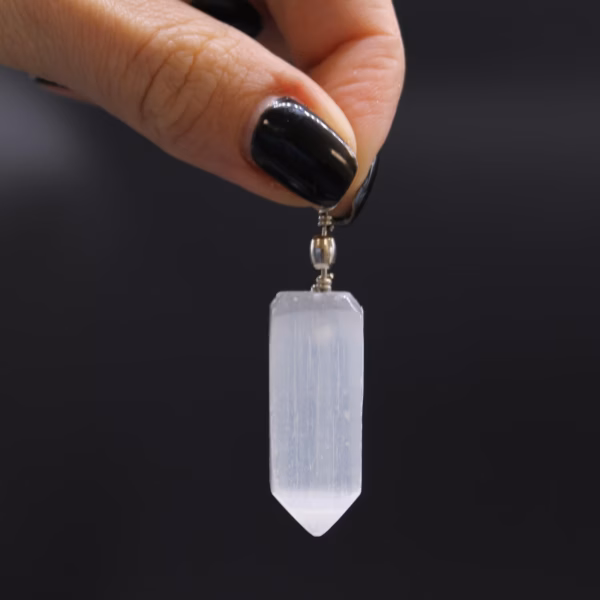 Selenite Obelix Pendent - Image 4