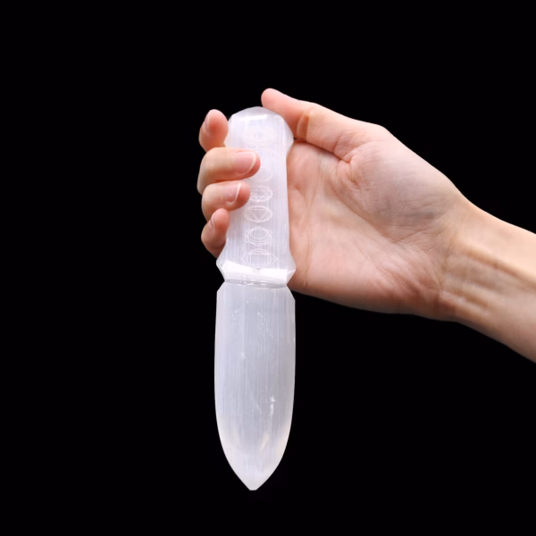 Ritualkniv I Selenitt - Chakra - Bilde 7