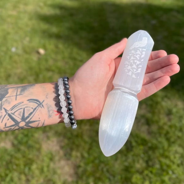 Selenitt Ritualkniv - Løser Bånd - Bilde 4