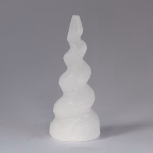 Selenitt spiral Enhjørninghorn Tårn - 10 cm