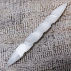 Selenitt Spiralstav - 16 cm (Spiss I Begge Ender)
