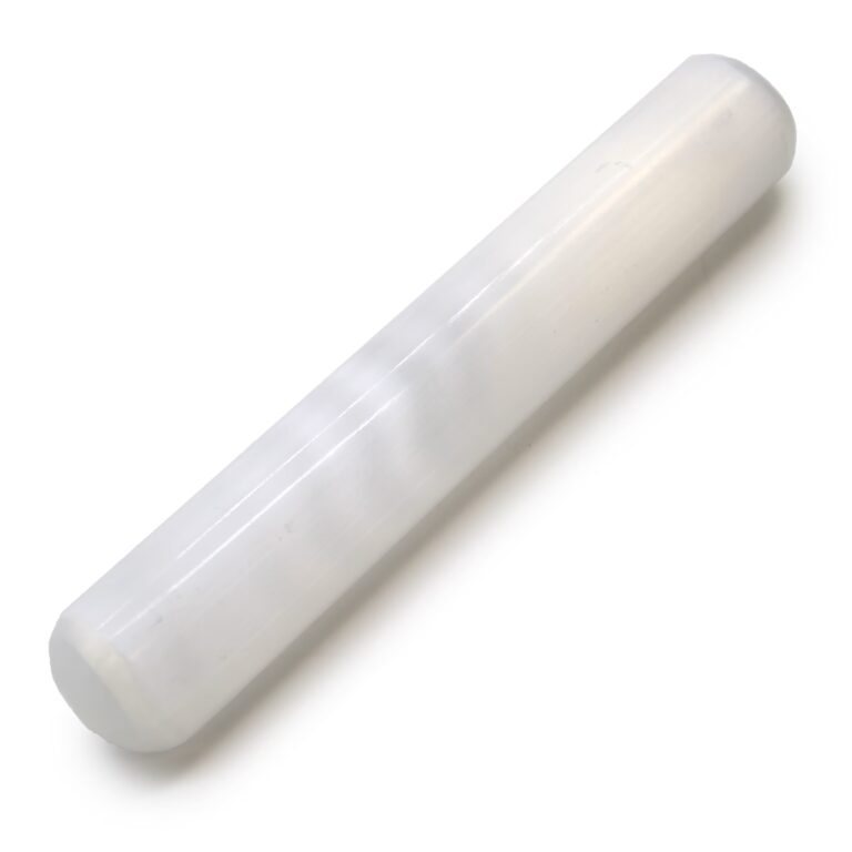 Selenite-Wand-16-cm-Round-Both-Ends