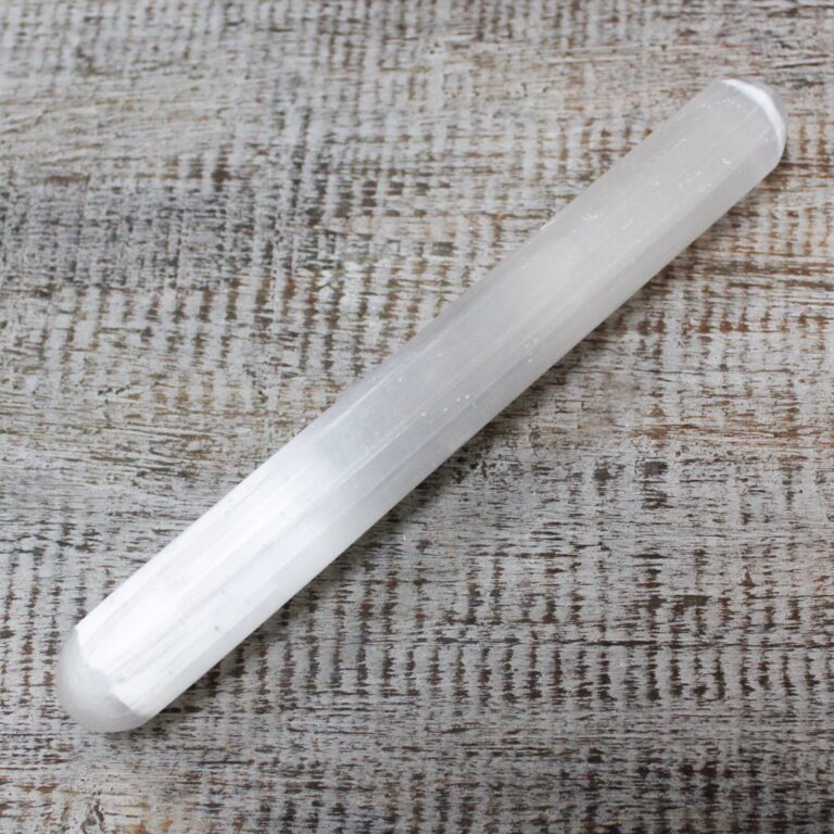 Selenite-Wand-16-cm-Round-Both-Ends