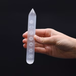 Selenite Staaf - 16cm - Punt Één Uiteinde 7 Chakra