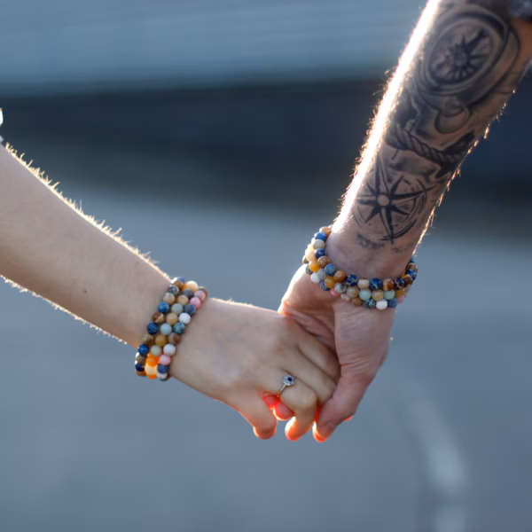 Set of 2 Gemstones Friendship Bracelets - Harmony - Rainbow Gemstones - Image 5