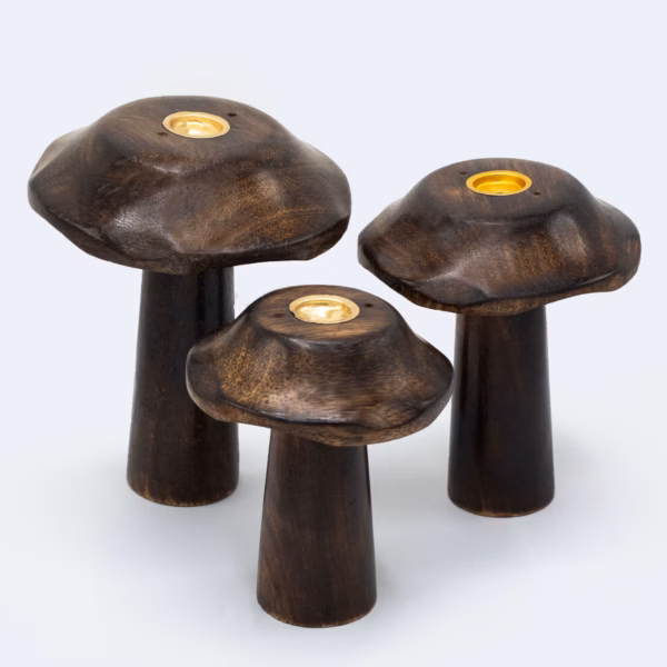 Flate Røkelseskjegler Sopp (13cm 12cm 11Cm) - Bilde 3