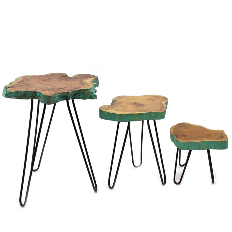 Set-of-3-Gamell-Wood-Plant-Stands-Greenwash