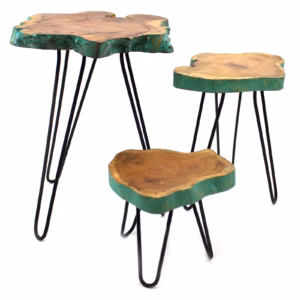 Sett med 3 Gamell Wood Plant Stands - Greenwash