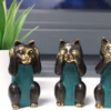 Se Nei, Hør Nei, Snakk Ikke Ondt - Messingkatter 3Stk. - Bilde 3