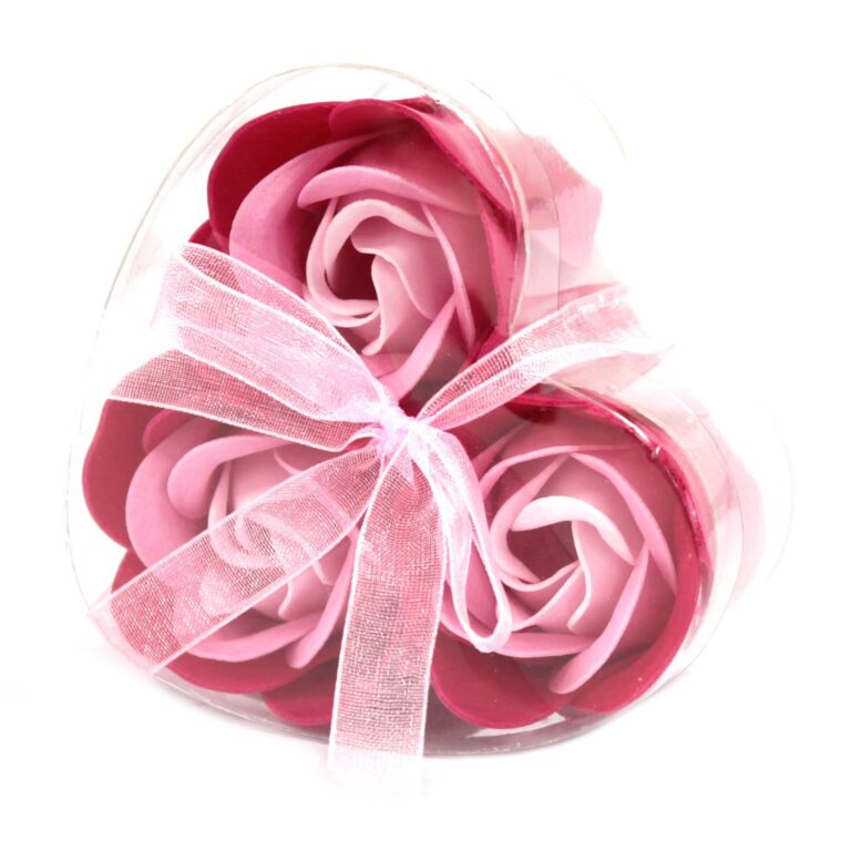 Set-of-3-Soap-Flower-Heart-Box-Pink-Roses