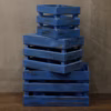 Set of 3 Storage/Display Boxes - Bluewash - Image 2