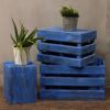 Set of 3 Storage/Display Boxes - Bluewash - Image 3
