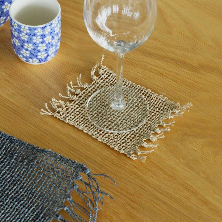 Set-of-4-Seagrass-Fringe-Natural-Coaster-Natural