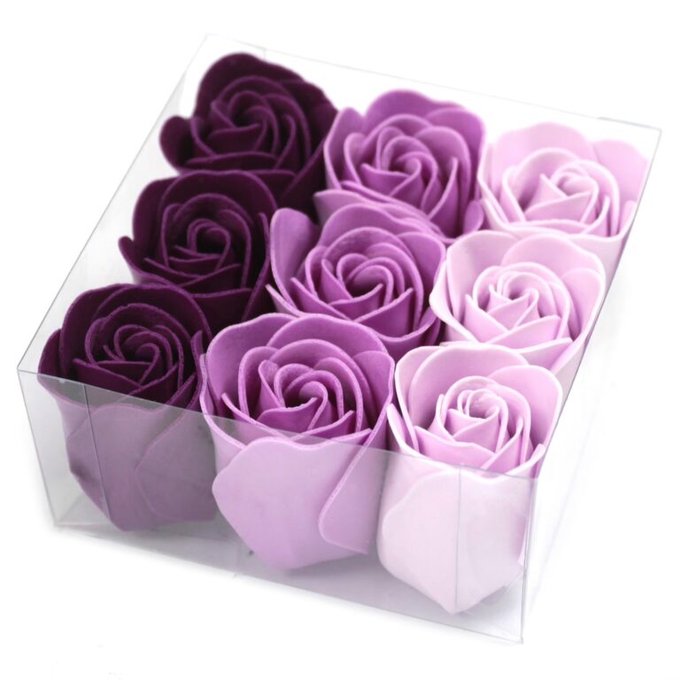 Set-of-9-Soap-Flower-Lavender-Roses