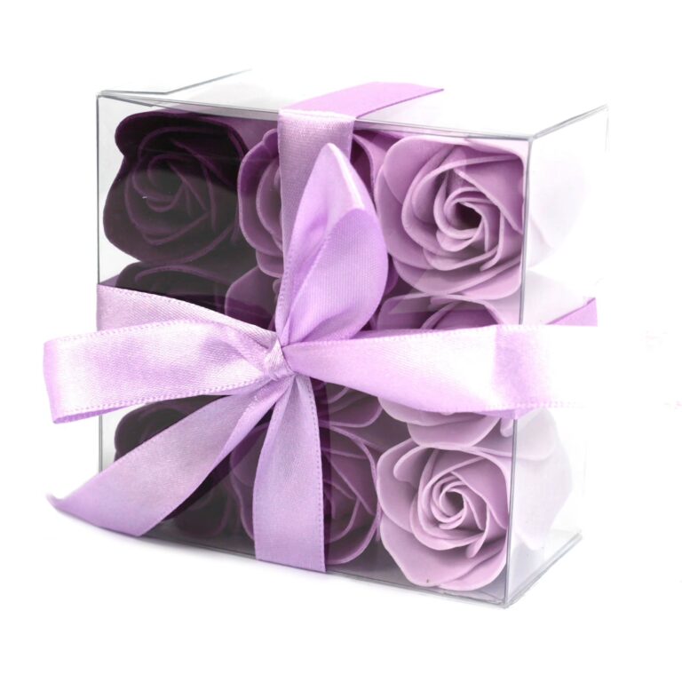 Set-of-9-Soap-Flower-Lavender-Roses